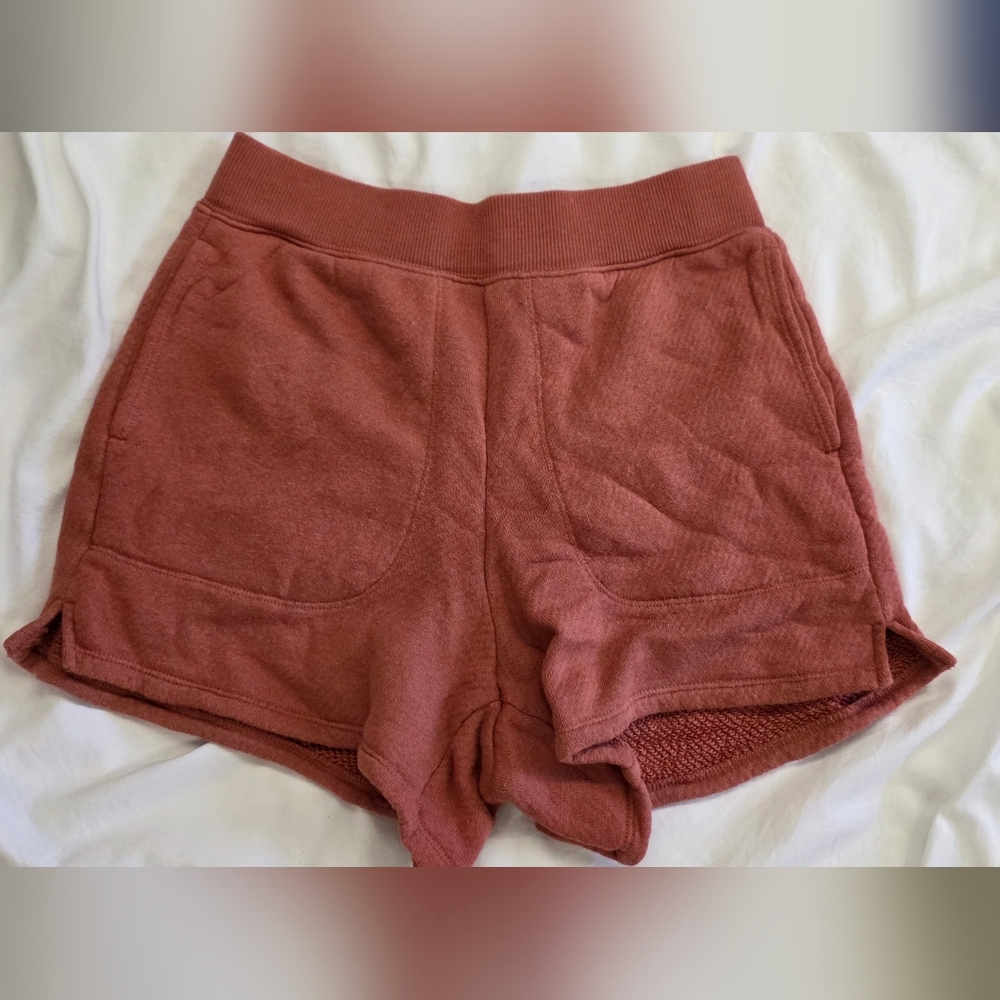 Madewell MWL French Terry Lounge Shorts Terracotta XS